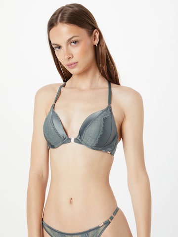 Hunkemöller Push-up Melltartó 'Nicole' - zöld: elől