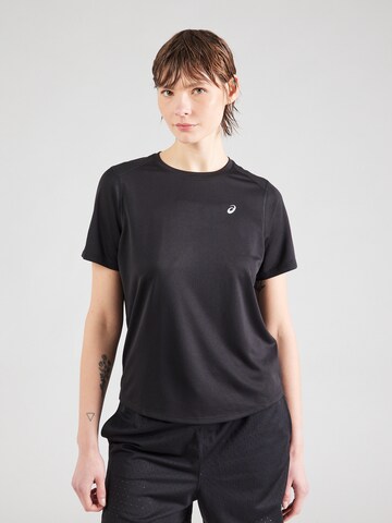 T-shirt fonctionnel ASICS en noir : devant