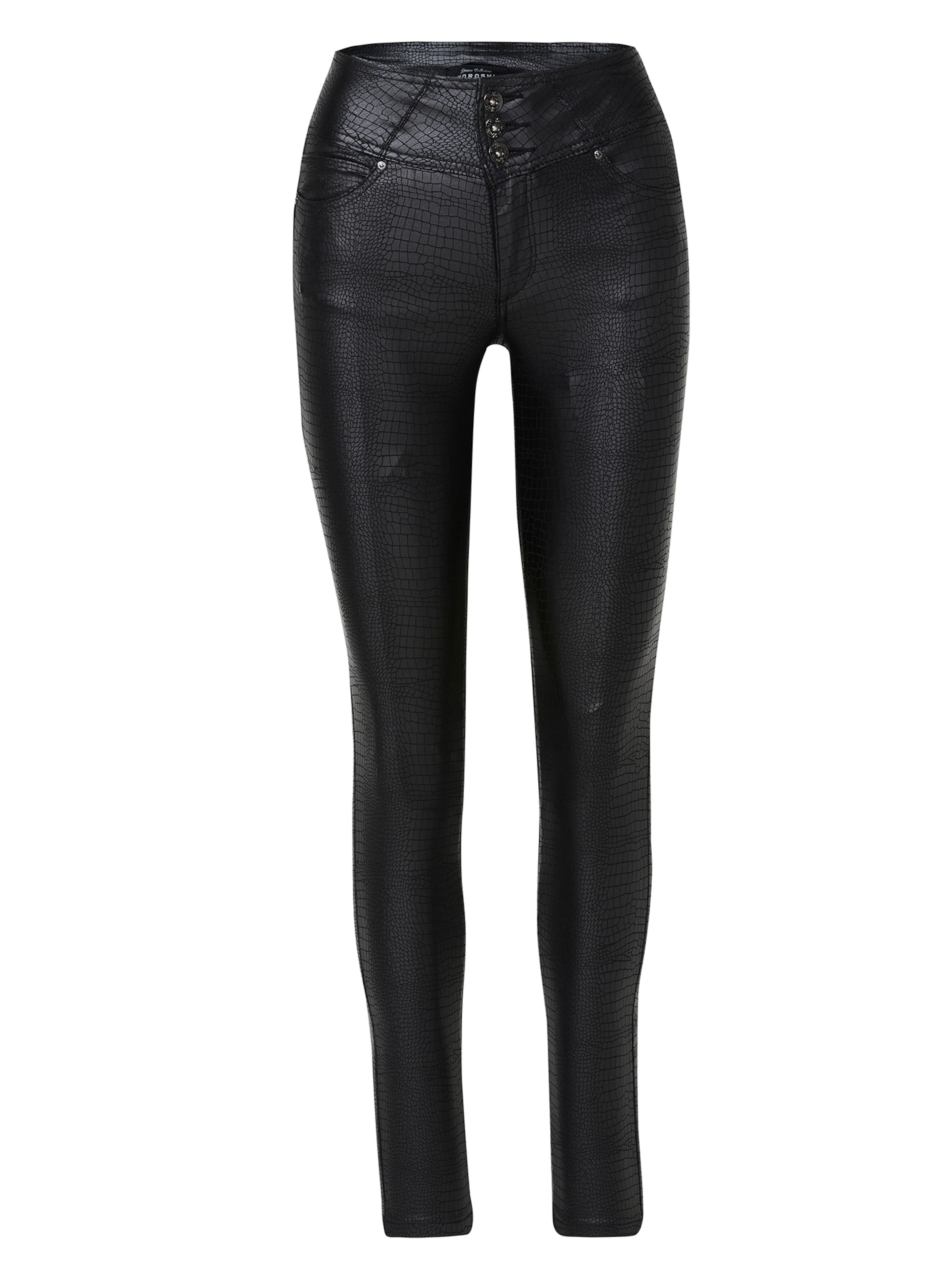 KOROSHI regular Παντελόνι σε μαύρο: μπροστά