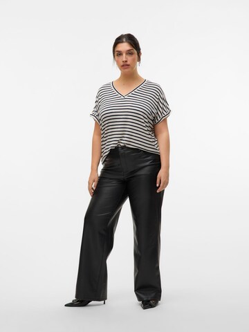 Vero Moda Curve Wide leg Broek 'TESSA' in Zwart