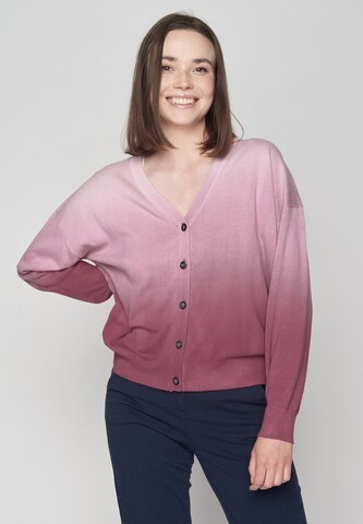 GREENBOMB Knit cardigan in Purple: front