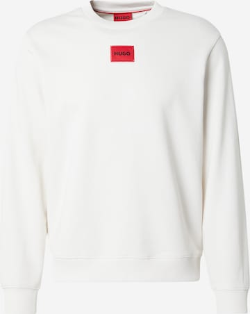 HUGO Mikina 'Diragol212' – bílá: přední strana