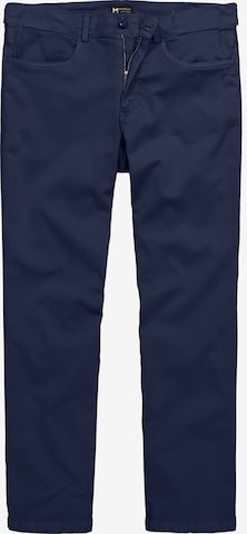 Men Plus Trousers in Blue: front