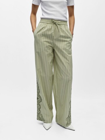 OBJECT Wide leg Trousers in Green: front