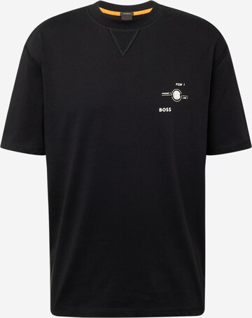 BOSS - Camiseta en negro: frente