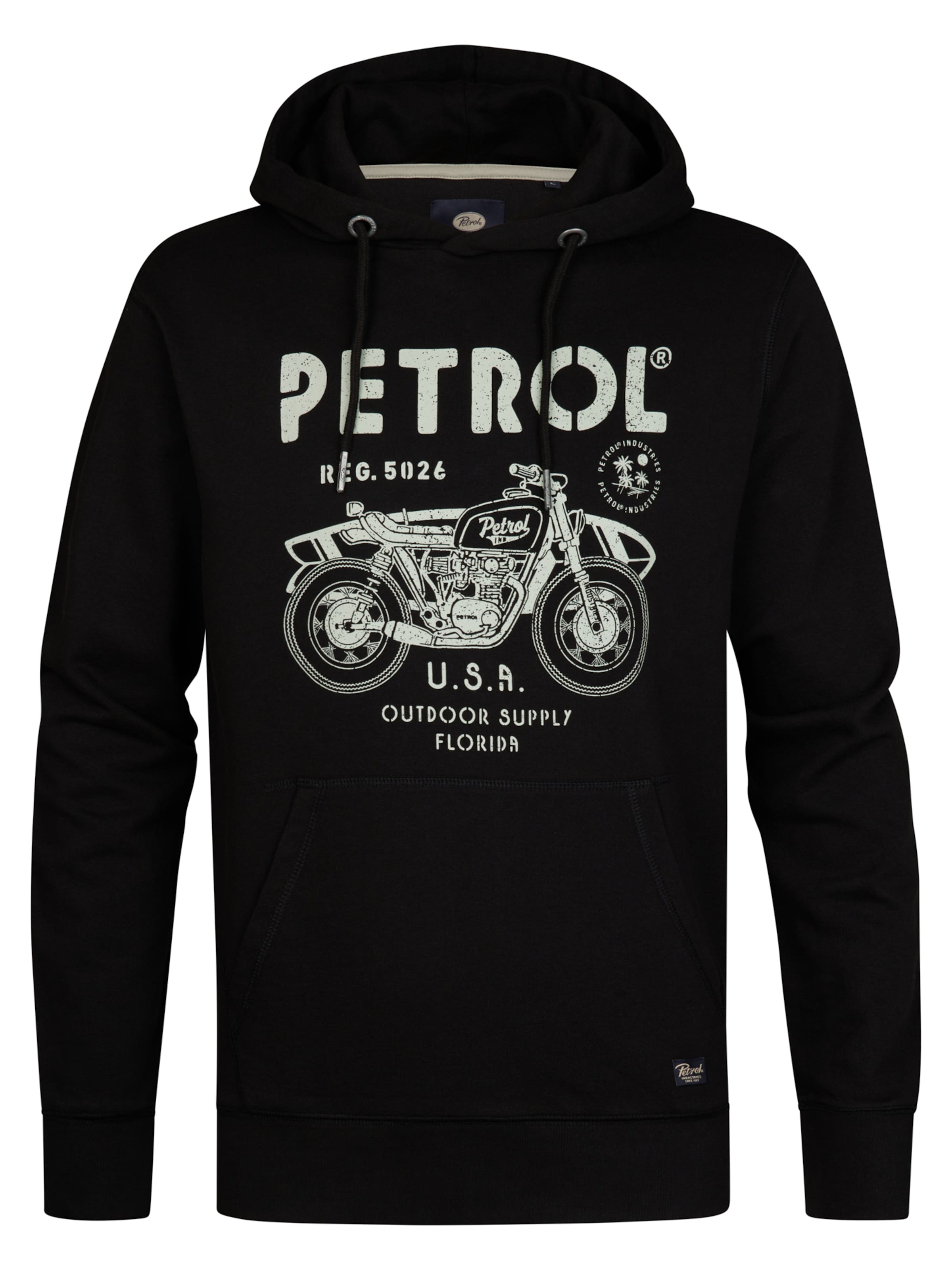 Petrol Industries Свитшот 'Palmcove' в Черный: спереди
