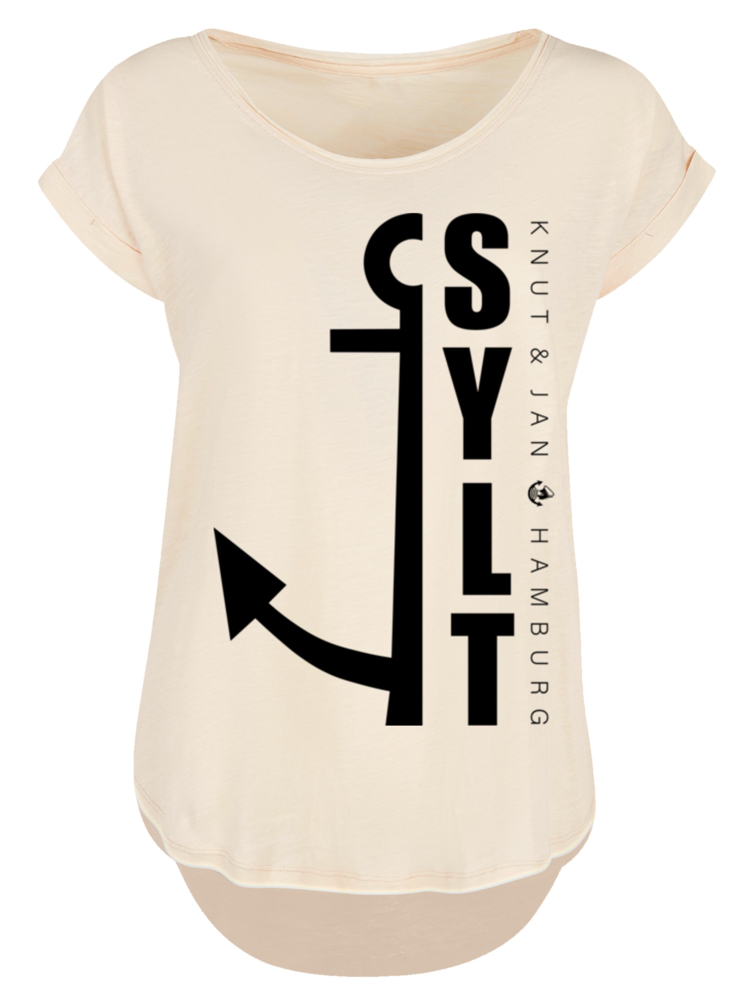 F4NT4STIC T-Shirt 'Sylt Anker Knut & Jan Hamburg' in Beige: Vorderseite