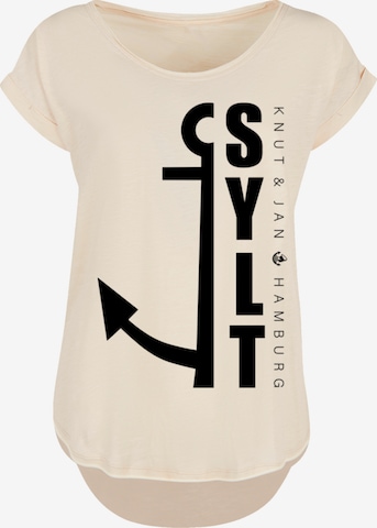 F4NT4STIC T-Shirt 'Sylt Anker Knut & Jan Hamburg' in Beige: Vorderseite