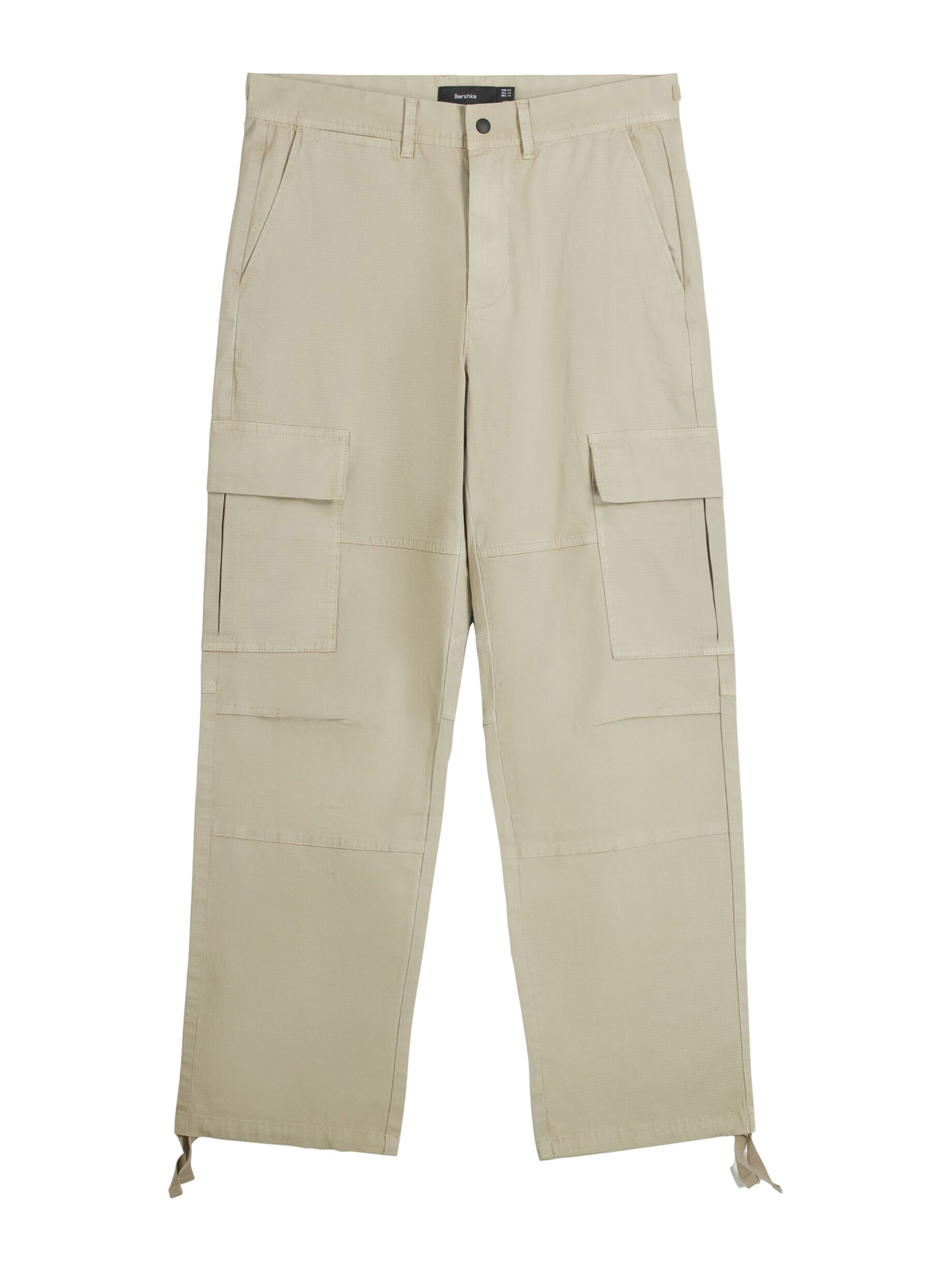 Bershka Широка кройка Карго панталон в кафяво: отпред