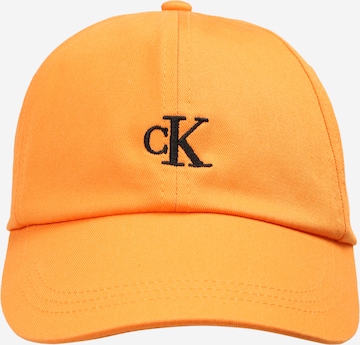 Bonnet Calvin Klein en orange : devant