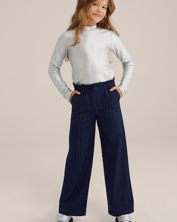 WE Fashion Regular Trousers in Blue