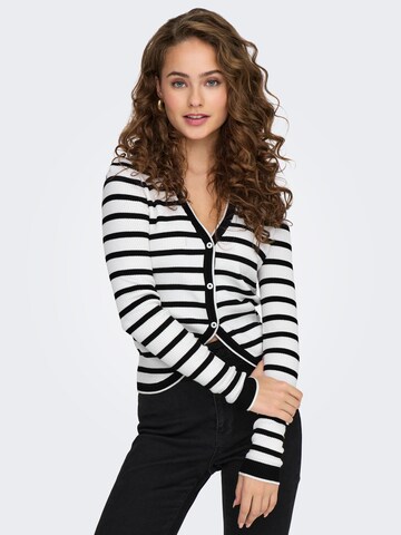 ONLY Gebreid vest 'ONLMeddi' in Wit: voorkant