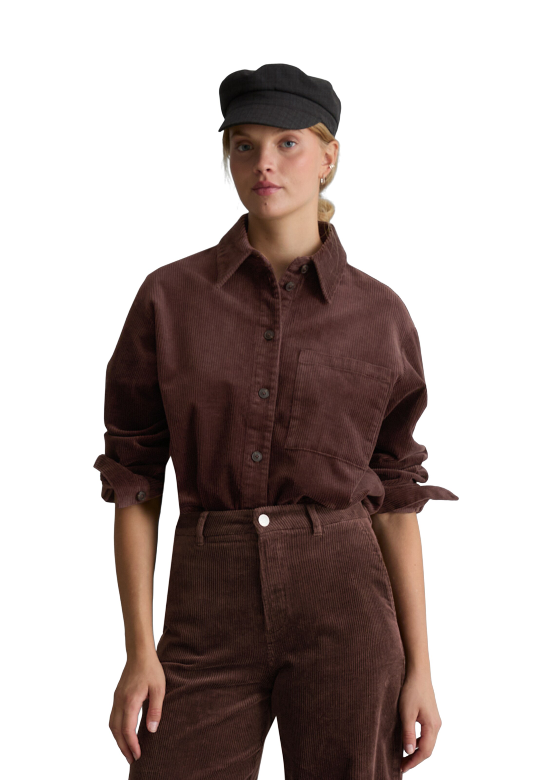 Marc O'Polo DENIM Bluza | rjava barva: sprednja stran