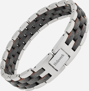 Holzwerk Armband 'EDERSEE' in Grijs: voorkant