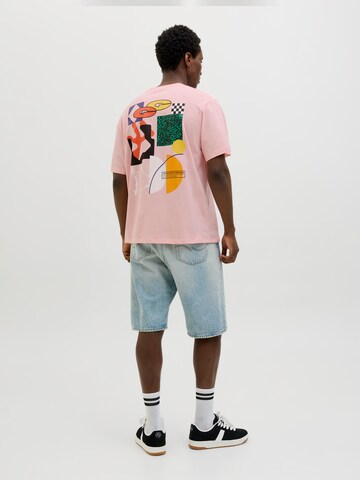 JACK & JONES Majica 'JORFOLD' | roza barva