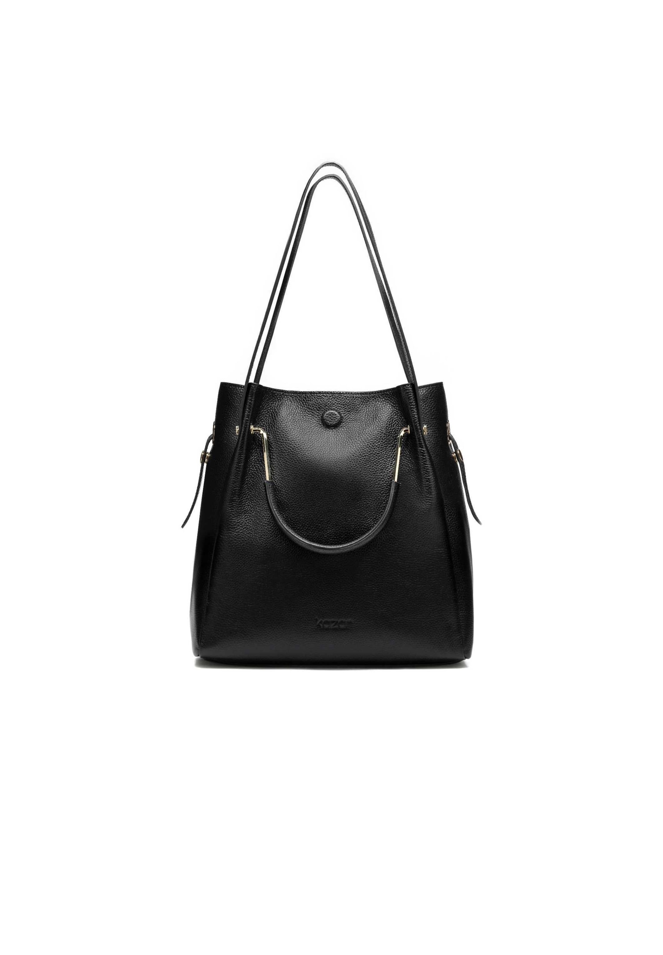 Kazar Handbag in Black: front