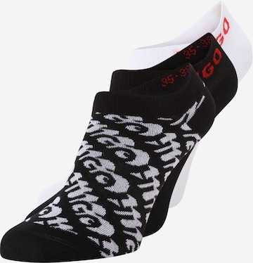 Chaussettes HUGO Red en noir : devant