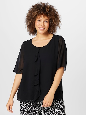 Persona by Marina Rinaldi - Blusa 'BARI' em preto: frente