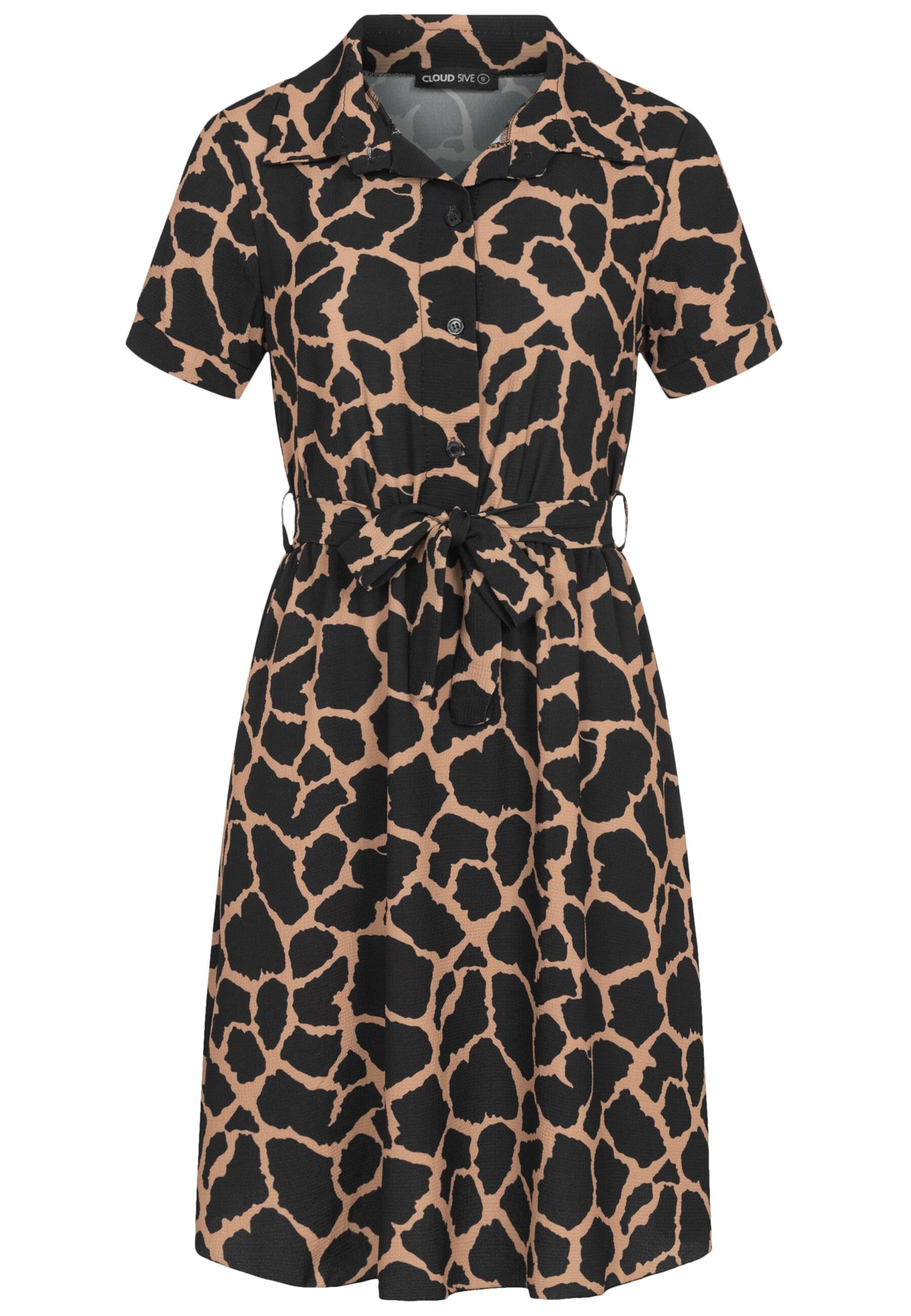 Cloud5ive - Vestido camisero en beige: frente