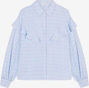 Scalpers Blouse 'Cute Frill' in Blauw: voorkant