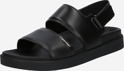 Sandale Calvin Klein pe negru / argintiu, Vizualizare produs