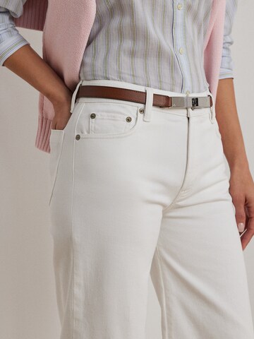 Lauren Ralph Lauren Szeroka nogawka Jeansy w kolorze biały
