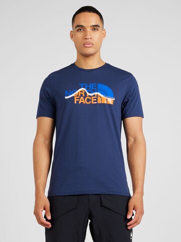 THE NORTH FACE T-Shirt 'MOUNTAIN' in Blau: predná strana