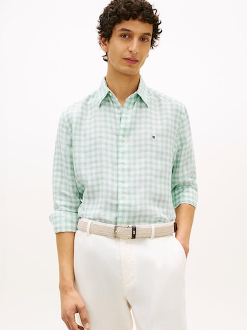 TOMMY HILFIGER Regular Fit Hemd in Grün: Vorderseite