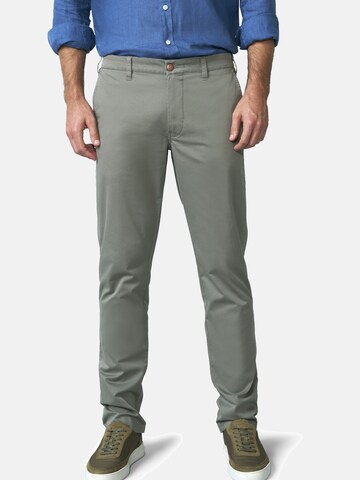 MEYER Regular Chino 'M5 Move' in Grijs: voorkant