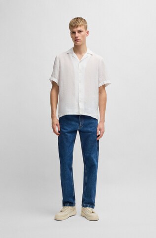 BOSS Orange Regular fit Button Up Shirt in White