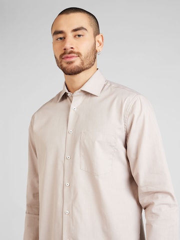 SEIDENSTICKER Regular fit Button Up Shirt in Beige