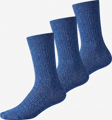 Millo Socks 'Cosy Twist' in Blue: front
