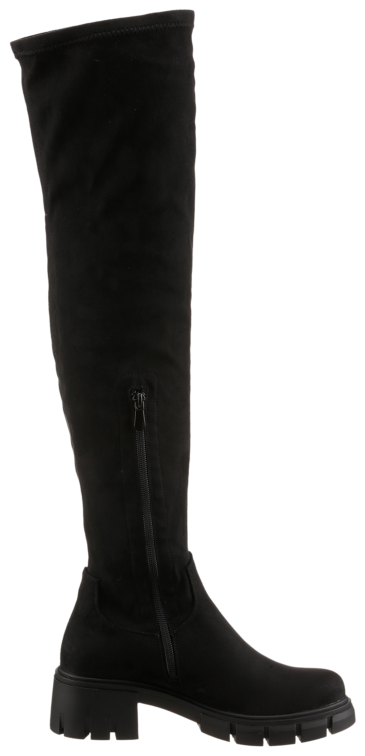 Aniston Over the Knee Boots in Black