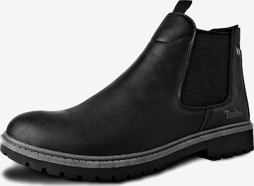 Chelsea Boots 'TIESTRA Herren Chelsea Stiefel, Pull On Knöchel Stiefel mit Griff Sohle' Tiestra en noir : devant