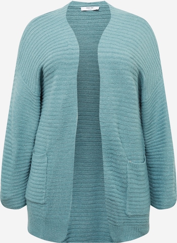 ABOUT YOU Curvy Knit Cardigan 'Theodora' in Green: front