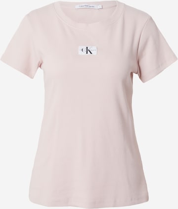 Calvin Klein Jeans - Camisa em rosa: frente