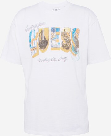 T-Shirt GUESS en blanc : devant