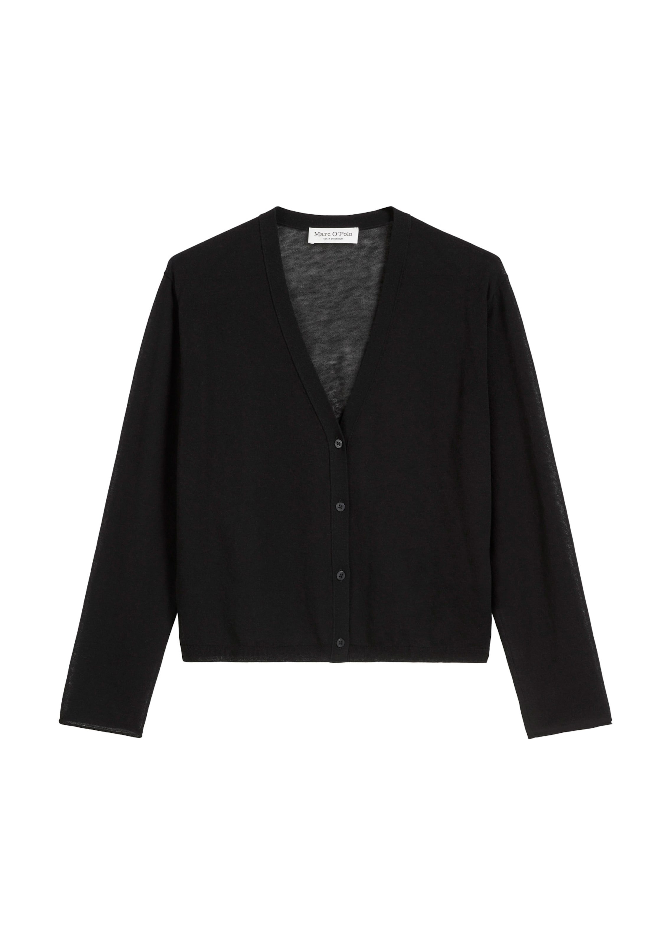 Marc O'Polo Strickjacke in Schwarz: Vorderseite