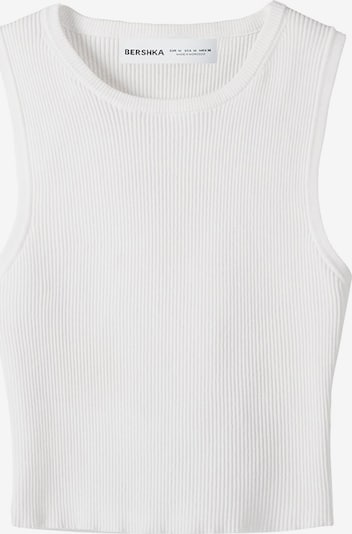 Bershka Tops en tricot en blanc, Vue avec produit