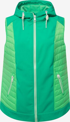 Ulla Popken Sportbodywarmer in Groen: voorkant