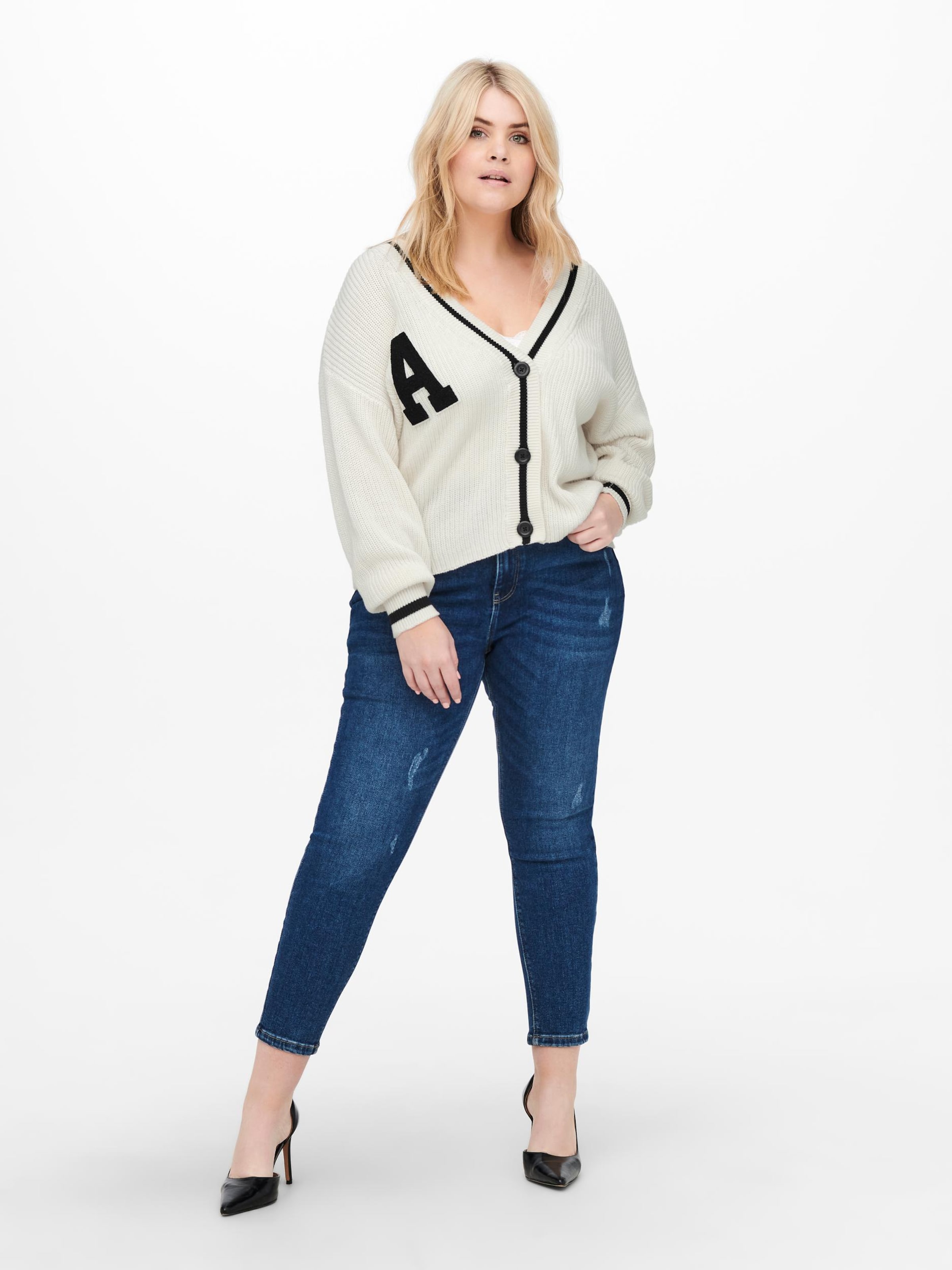 Grandes tailles Cardigan ONLY Carmakoma en Blanc 