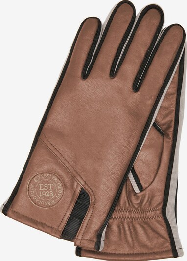 KESSLER Full Finger Gloves 'Jack' in Brown / Grey / Black, Item view