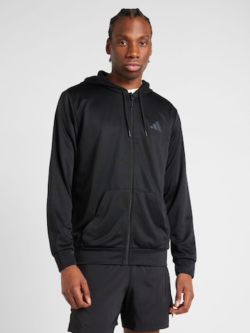 ADIDAS PERFORMANCE Training Jacket 'Ess Sea' in Black: front