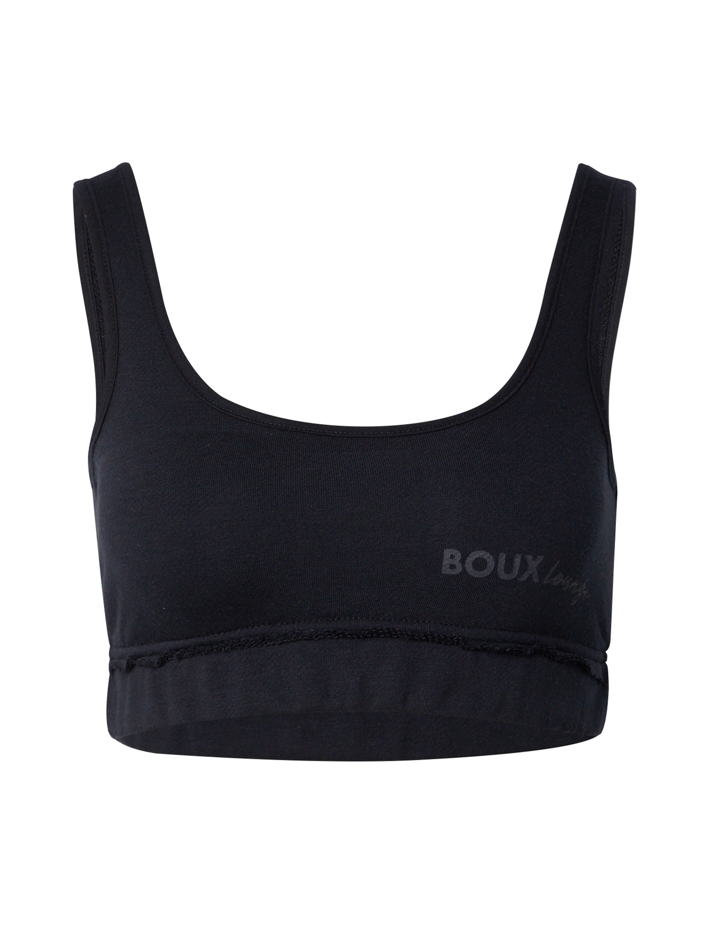 melns Boux Avenue Bezvīļu Krūšturis: no priekšpuses