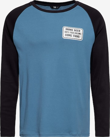King Kerosin Shirt 'Ring-a-ding ding' in Blau: Vorderseite