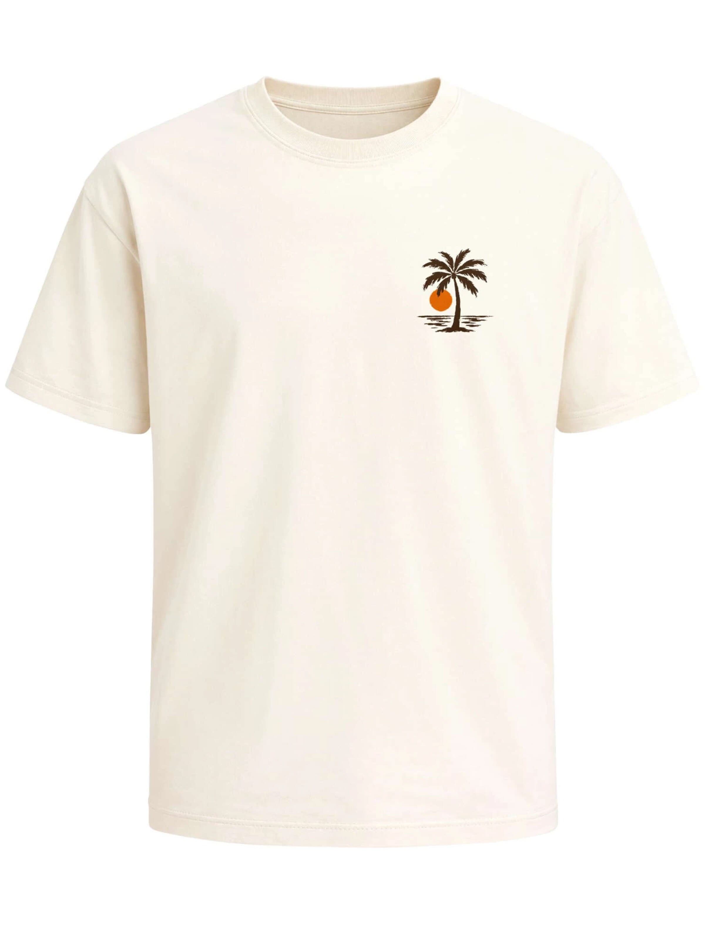 Neverless Shirt 'Beach Logo' in Beige: front