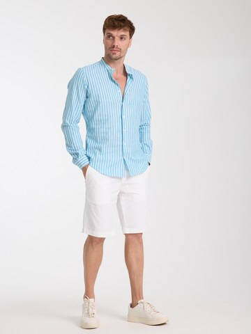 Slim fit Camicia business 'Caravaggio' di 7Camicie in blu