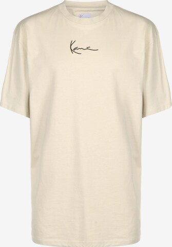 Karl Kani T-Shirt 'Small Signature' in Beige: predná strana