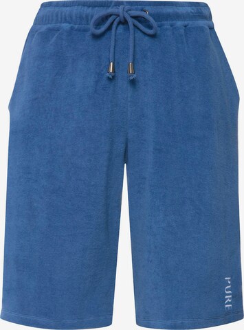 Ulla Popken Regular Shorts 'PURE'  (GOTS) in Blau: predná strana