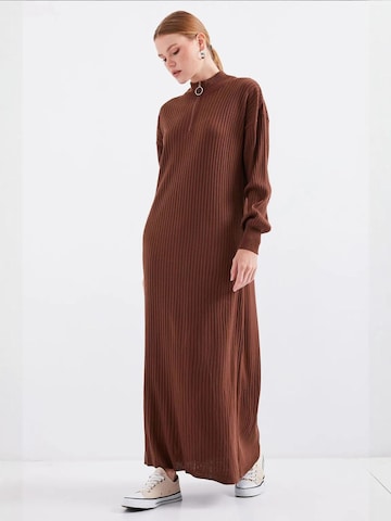 Bigdart Gebreide jurk in Bruin